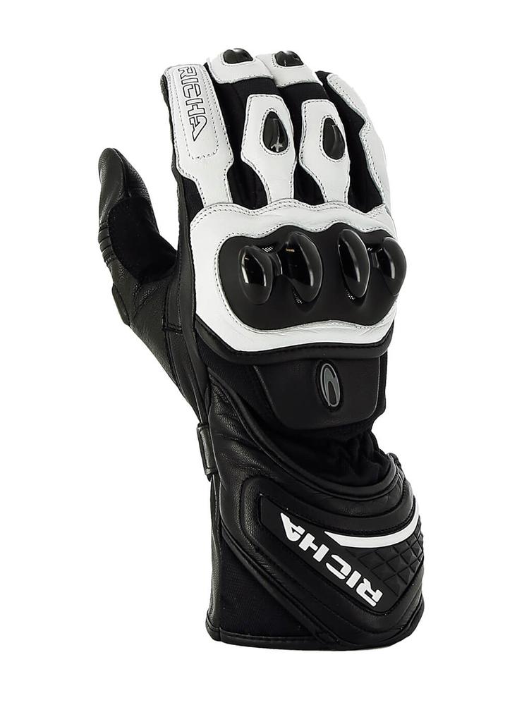 Gants Richa Warrior Evo pour homme, taille S, noir et blanc