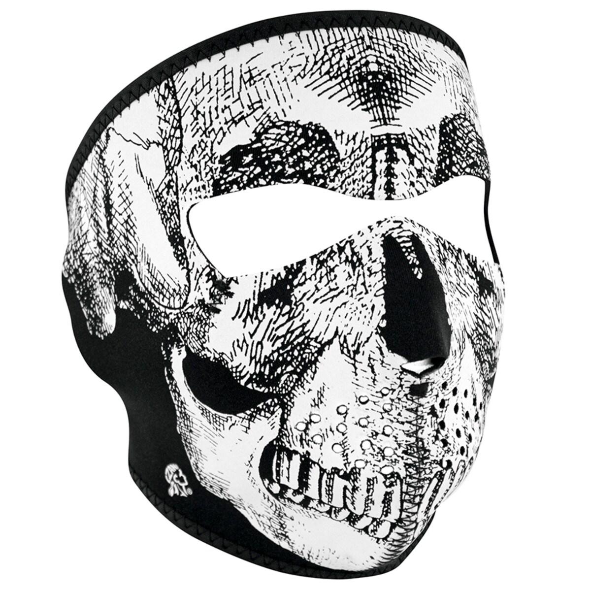 ZAN Full Mask Neoprene Black & White Skull Face