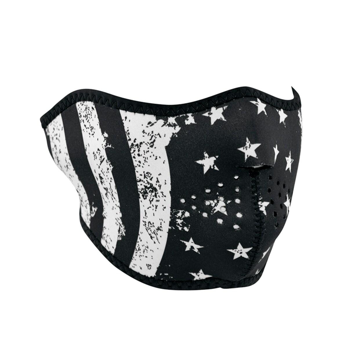 ZAN Half Mask Neoprene White Flag