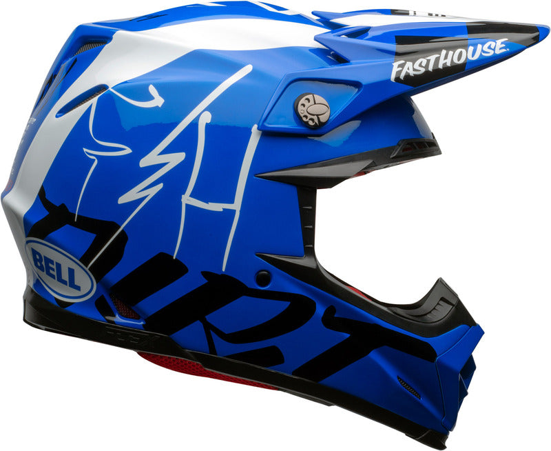 BELL Moto-9 Flex Helmet Fasthouse DID 20 Gloss Blue/White S