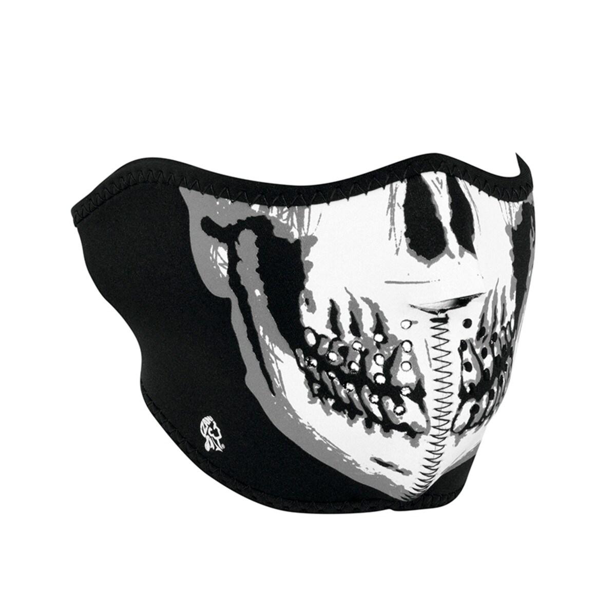 ZAN Half Mask Neoprene Skull Face Glow in the Dark