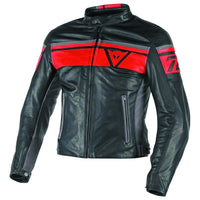 DAINESE BLACKJACK LEDERJACKE  50 Schwarz-Rot