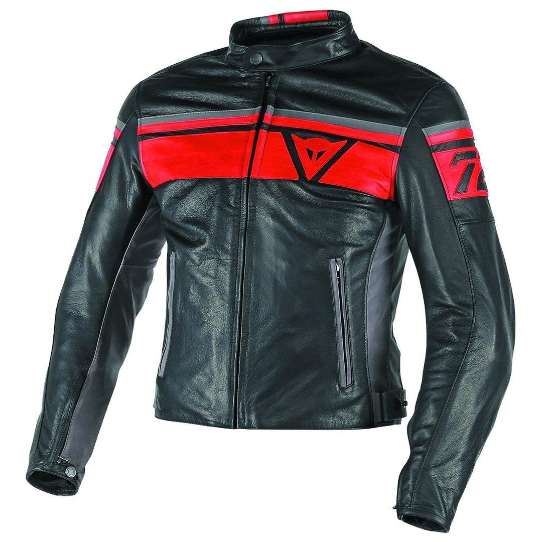 DAINESE BLACKJACK LEDERJACKE  50 Schwarz-Rot