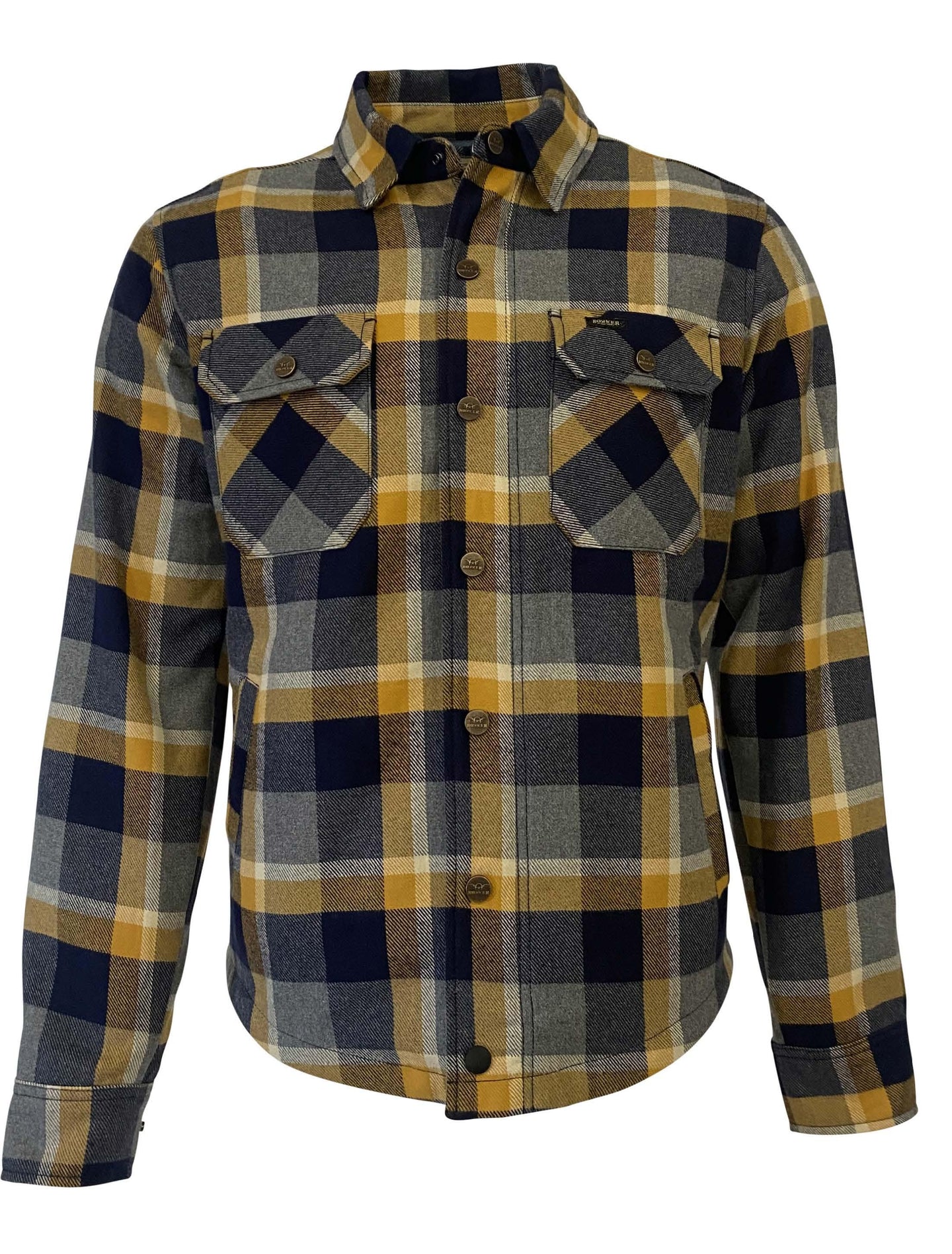 ROKKER MEMPHIS RIDER SHIRT YELLOW/NAVY