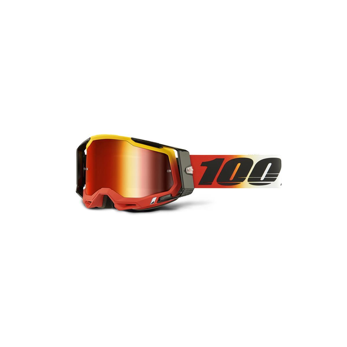 100% Racecraft 2 Goggle Airblast - Mirror Red Lens Ogusto
