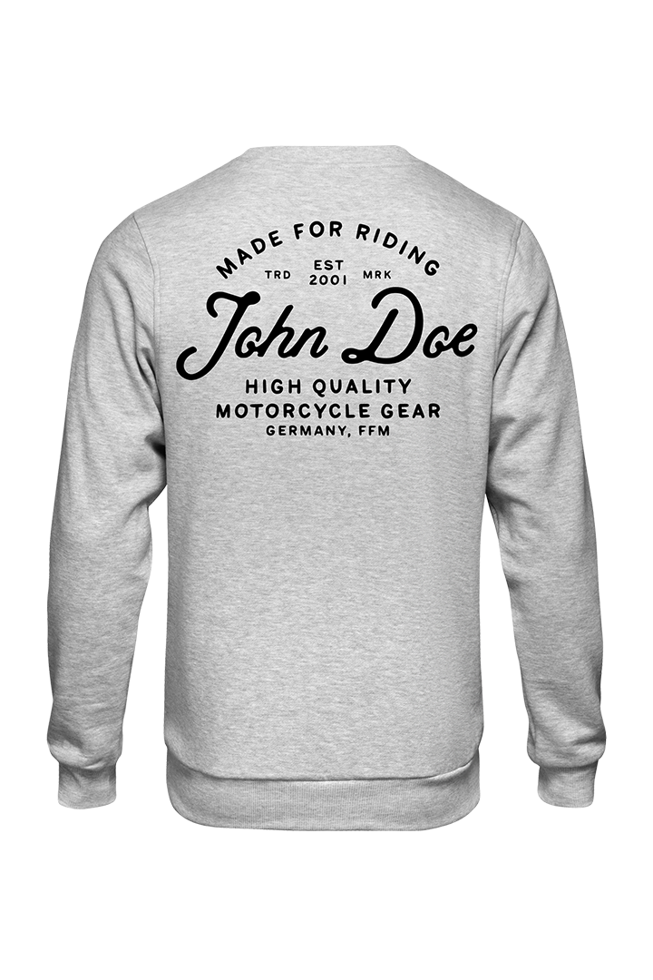 JOHN DOE Sweater JD Lettering Grey - 0