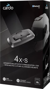 Cardo 4X-S Bluetooth Kommunikationssystem Einzelset für Shoei Gen 3 Motorradhelme