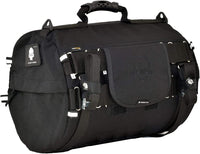DEEMEED Tube Motorrad Hecktasche für Sissy Bar, Material Cordura, Kapazität 43 l, wasserdicht + Regenhülle   Uni