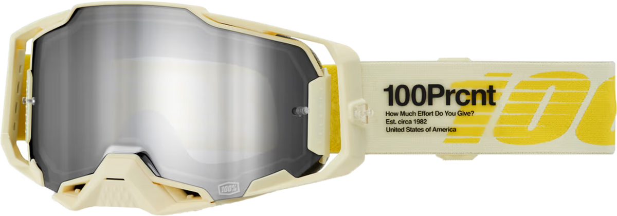 100% Brille Armega Goggle Barely - Mirror Silver Lens