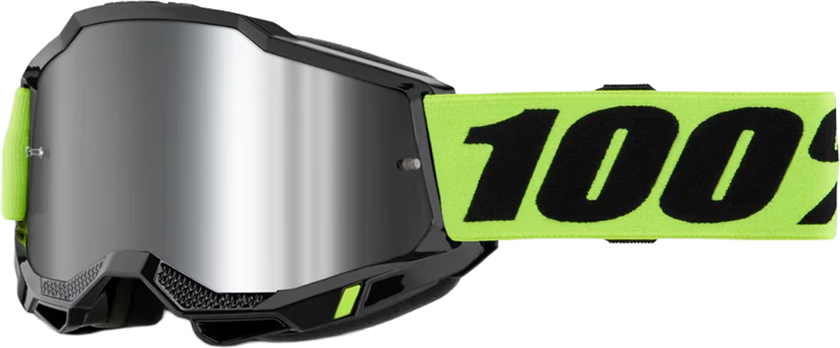100% Accuri 2 Junior Goggle Neon Yellow - Mirror Silver Lens