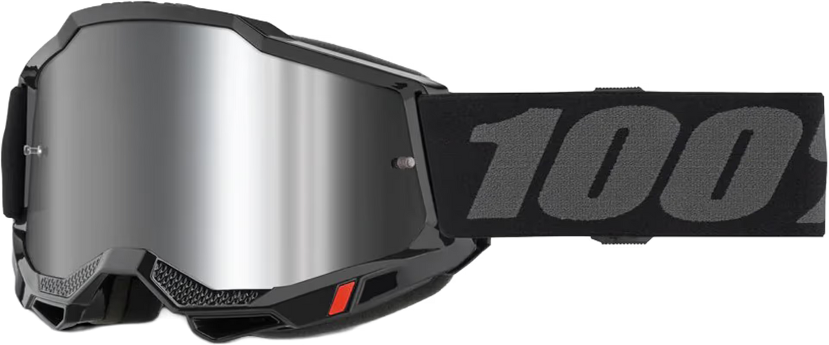 100% Accuri 2 Junior Goggle Black - Mirror Silver Lens