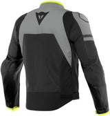 Dainese Agile Motorrad Lederjacke 54 Schwarz-Grau NeonGelb