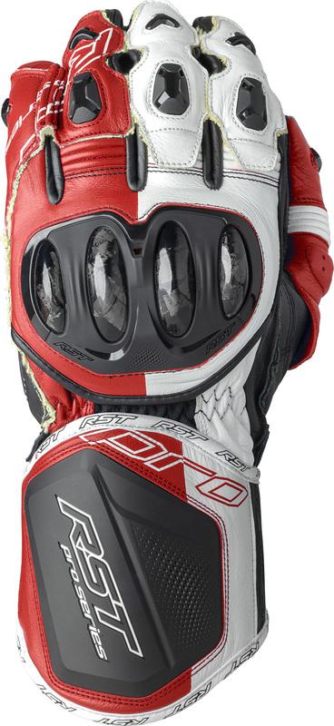 RST Pro Series GP D3O Handschuhe Rot-Weiss