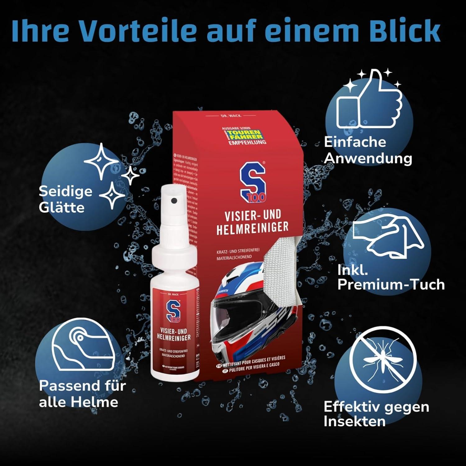S100 Visor and Helmet Cleaner 100ml Uni