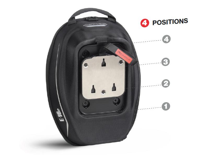 SHAD SE16P Tankrucksack halbstar Pin® System erweiterbar 11-15L