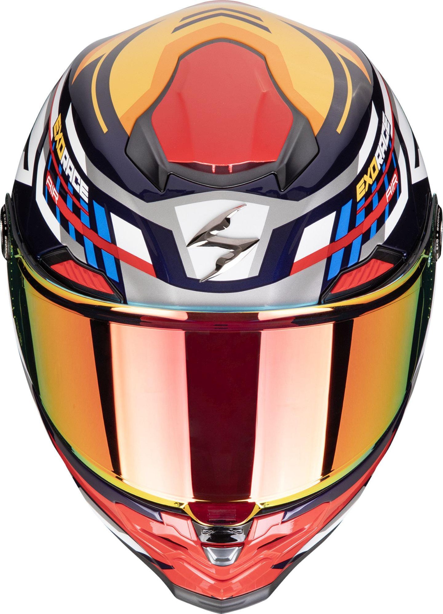 Scorpion EXO-Race Air Kobra Helm Blau-Gelb-Rot