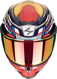 Scorpion EXO-Race Air Kobra Helm Blau-Gelb-Rot
