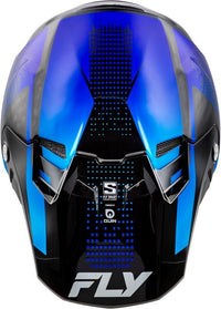 FLY RACING Formula S Carbon Protocol Helm - Schwarz Carbon/Blau