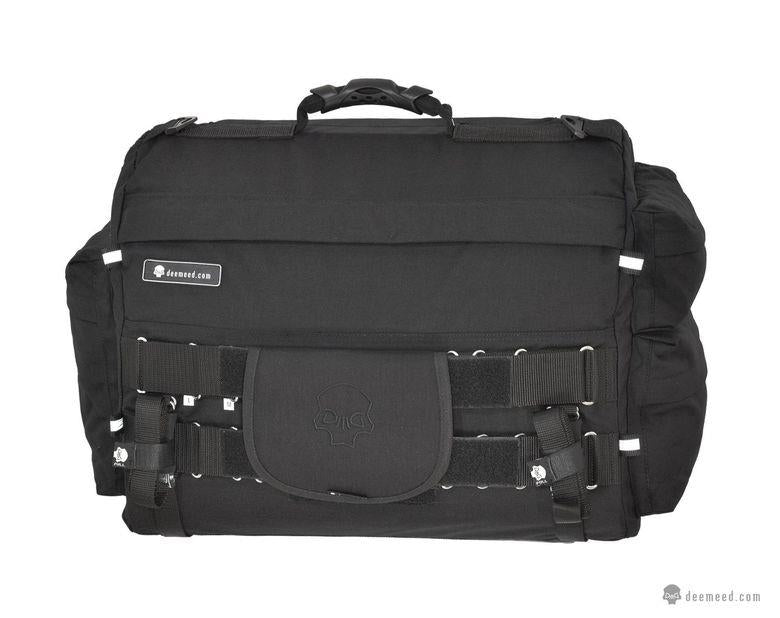 Deemeed Motorradtasche für Sissy Bar, wasserdicht, Cordura-Material, Fassungsvermögen 60 l, inkl. Regenhülle