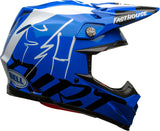 Casque BELL Moto-9 Flex Fasthouse DID 20 Bleu brillant/Blanc S