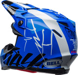 Casque BELL Moto-9 Flex Fasthouse DID 20 Bleu brillant/Blanc S