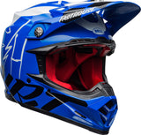 Casque BELL Moto-9 Flex Fasthouse DID 20 Bleu brillant/Blanc S