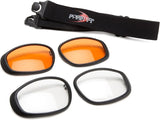 Bobster Convertible Sport & Street Sonnenbrille - Schwarzer Rahmen