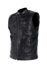 John Doe Storm Leather Vest Black