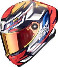 Scorpion EXO-Race Air Kobra Helm Blau-Gelb-Rot