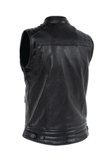 John Doe Storm Leather Vest Black