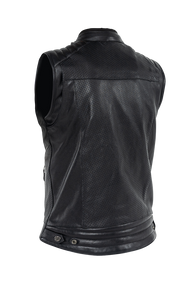 John Doe Storm Leather Vest Black