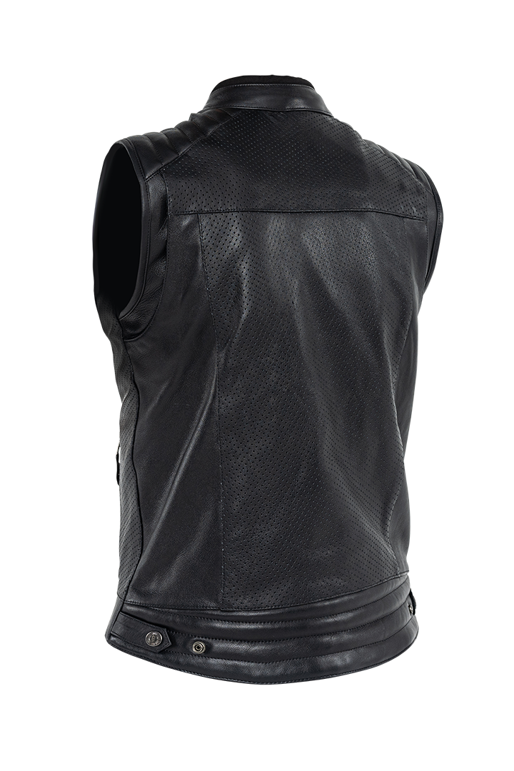 John Doe Storm Leather Vest Black