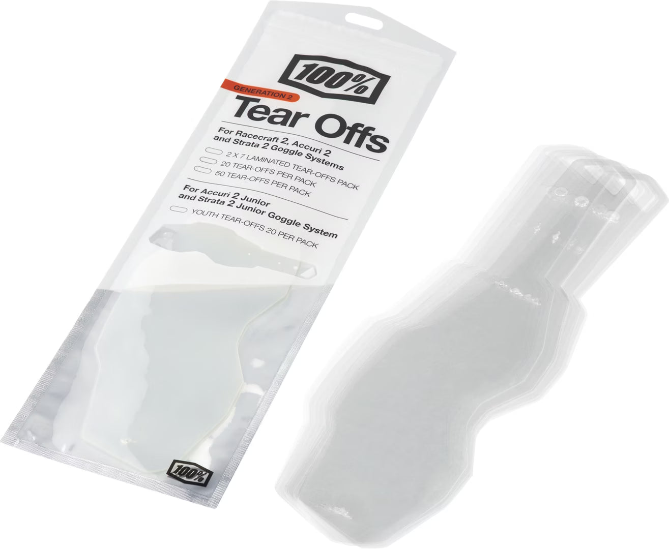 100% RC2/AC2/ST2 Standard Tear-Offs 20 PK