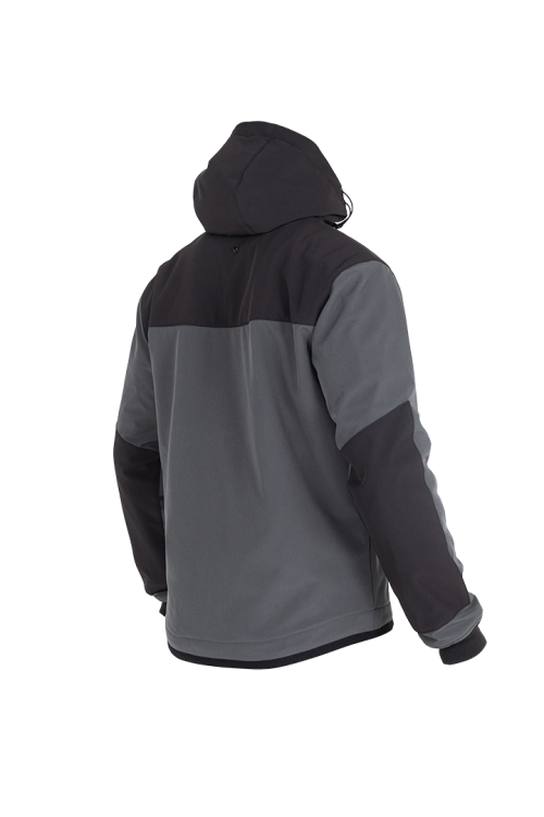 Hoodie V3 Softshell Rip Stop Grey Black