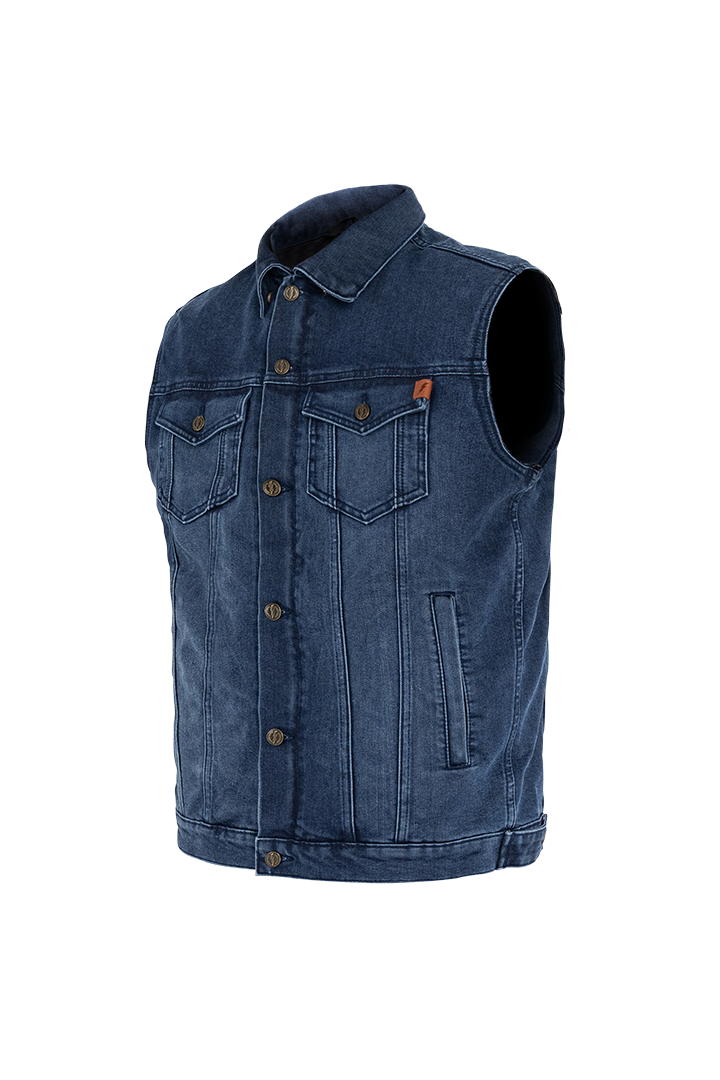 John Doe Trucker Denim Vest Indigo