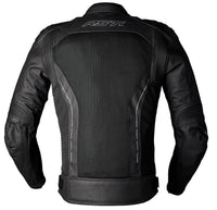 RST S-1 Mesh Leder-Jacke Herren - Schwarz