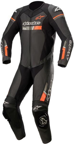 Combinaison moto une pièce en cuir Alpinestars GP Force V2 56 Noir-Rouge