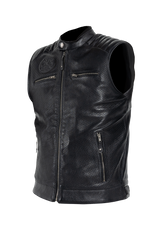 John Doe Storm Leather Vest Black