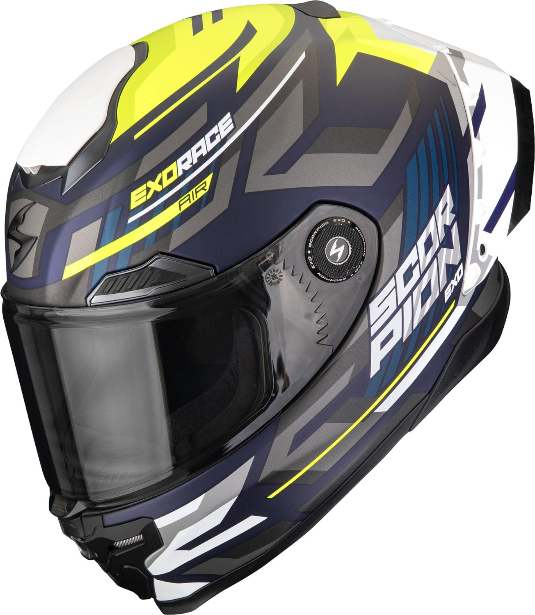 Scorpion EXO-Race Air Kobra Helm Mattblau-Neongelb