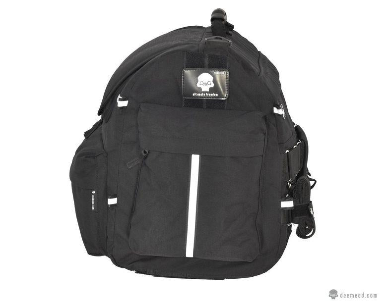 Deemeed Motorradtasche für Sissy Bar, wasserdicht, Cordura-Material, Fassungsvermögen 60 l, inkl. Regenhülle