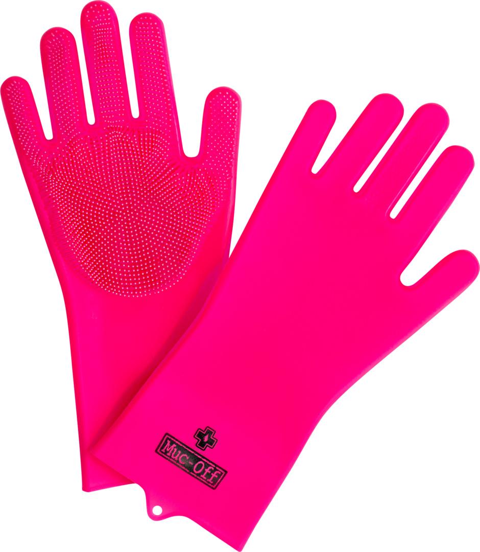 MUC-OFF Deep Scrubber Gloves pink
