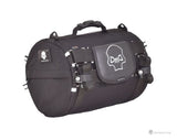 DEEMEED Tube Motorrad Hecktasche für Sissy Bar, Material Cordura, Kapazität 25 l, wasserdicht + Regenhülle , Reflektierender Schädel