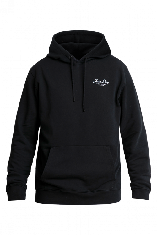 JOHN DOE Hoodie JD Lettering Black