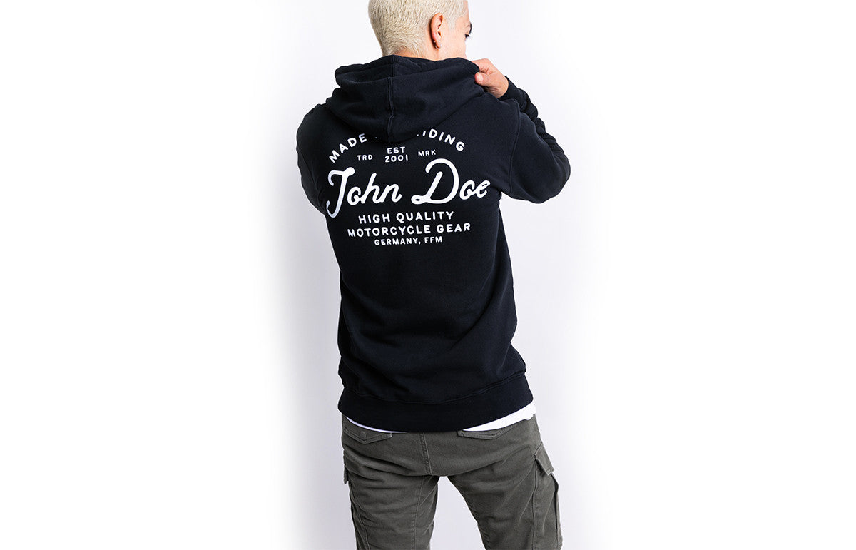 JOHN DOE Hoodie JD Lettering Black