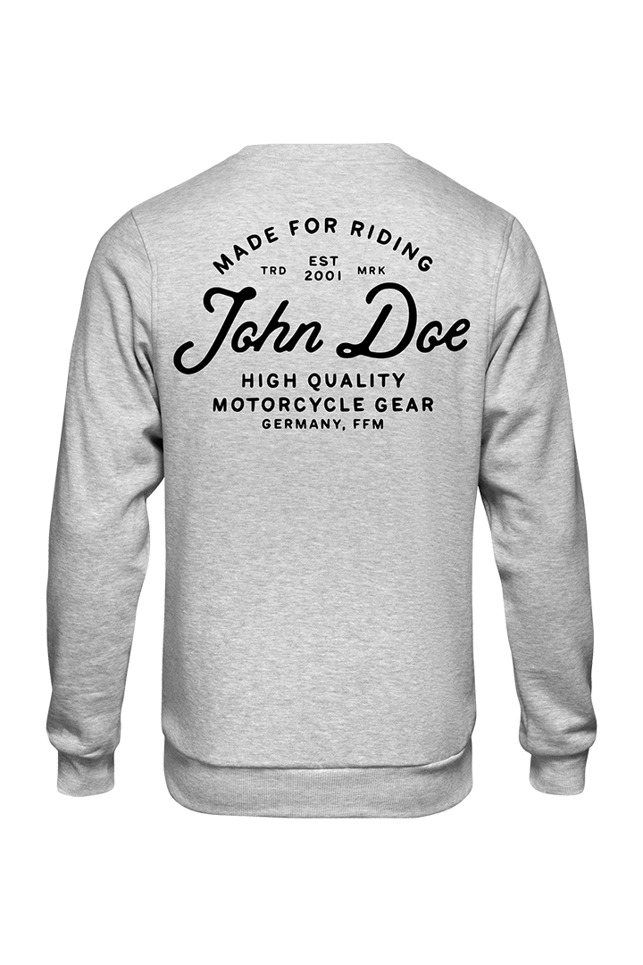 JOHN DOE Sweater JD Lettering Grey