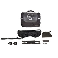 DEEMEED Tube Motorrad Hecktasche für Sissy Bar, Material Cordura, Kapazität 25 l, wasserdicht + Regenhülle , Reflektierender Schädel