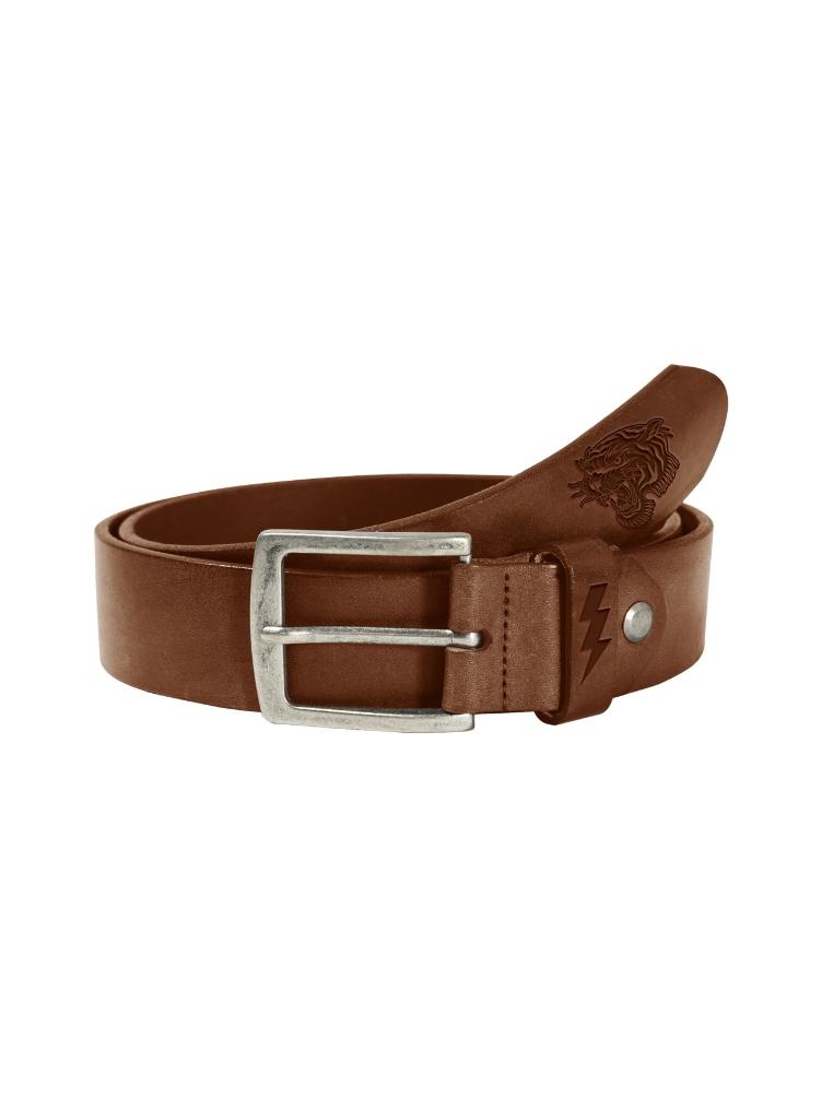 John Doe Leder Gürtel Tiger Dark Cognac