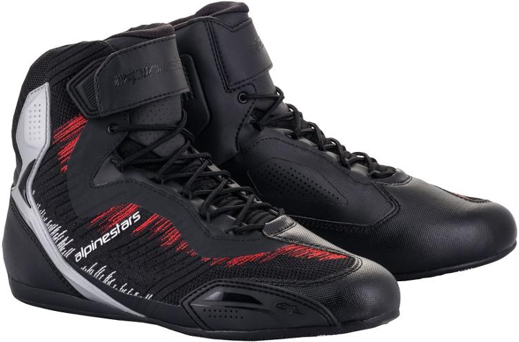 Alpinestars Faster-3 Rideknit Motorradschuhe (BLK/SV/RED)