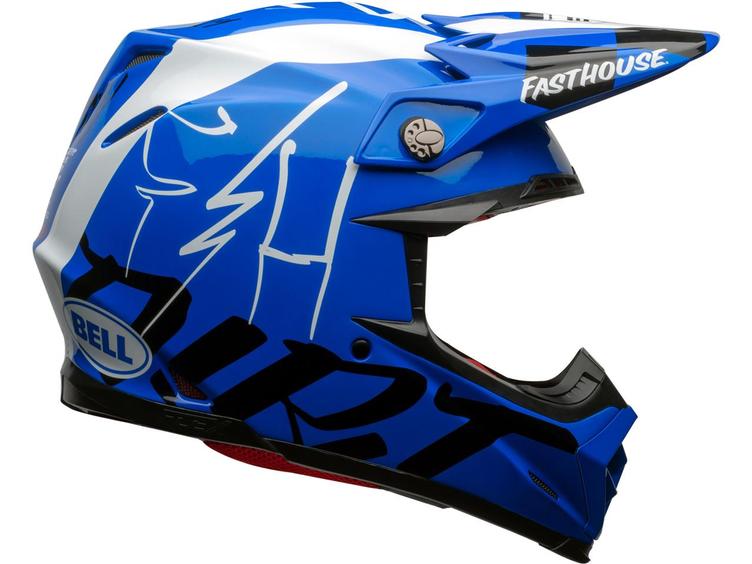 BELL Moto-9 Flex Helm Fasthouse DID 20 Gloss Blue/White - 4