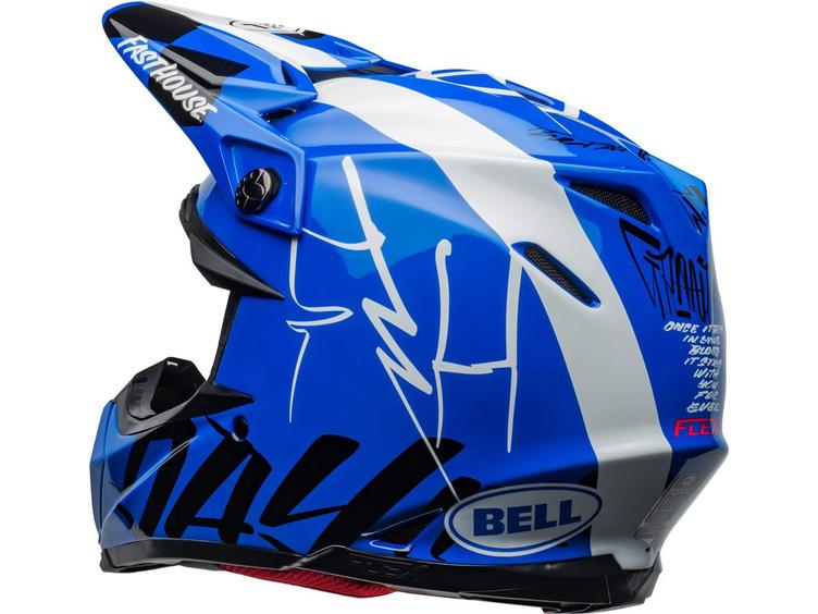 BELL Moto-9 Flex Helm Fasthouse DID 20 Gloss Blue/White - 0